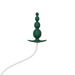 Анальна пробка Qingnan No.8 Mini Vibrating Anal Bead 12 см (зелений) - мініатюра 2