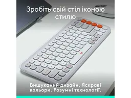 Клавіатура Logitech POP Icon Keys Off-White (920-013072) - мініатюра 4