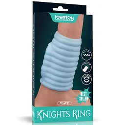 Насадка на член - Vibrating Wave Knights Ring Blue