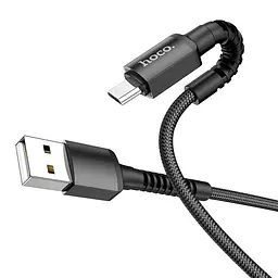 Кабель Hoco X71 Pisces Cable USB to MicroUSB 2,4A 1m Black