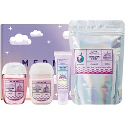 Набір Mermade Unicorn Poop, антисептик, 29 мл + крем для рук, 29 мл + бальзам для губ, 10 г + пудра для ванни, 200 г - мініатюра 2