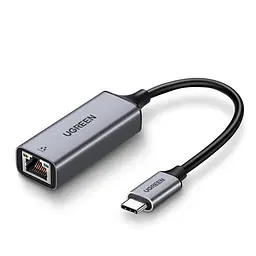 Провідний мережевий адаптер USB C - RJ45 Ethernet UGREEN Thunderbolt 3 Grey (CM199)