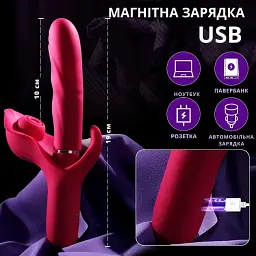 Вібратор I’MCUM DeepWave 3 в 1 з телескопічними рухами, всмоктуванням та анальною стимуляцією (IM-ZDB371) - мініатюра 6