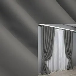 Комплект штор VR-Textil Midnight блэкаут 2 шт 150x290 см серый (1671ш)