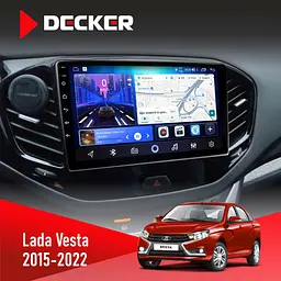 Штатна магнітола Lada Vesta 2015-2022 Decker D9-006 4x64, 4G Decker (НФ-00004366)