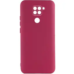 Чохол TPU GETMAN Liquid Silk Full Camera для Xiaomi Redmi Note 9 / Redmi 10X Бордовий / Marsala