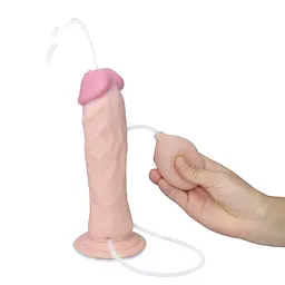 Фалоімітатор з еякуляцією LoveToy Soft Ejaculation 21.6 см тілесний - мініатюра 3
