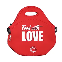 Сумка для обідів Bergner Food with love 30х30х17 см червона (BGEU-2963-6)
