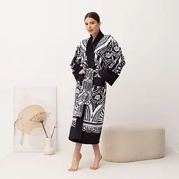 Кімоно жіноче з плюшевого велюру Kimono Noire 18132 XL - мініатюра 2