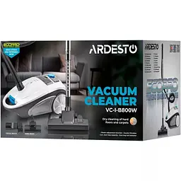 Пилосос Ardesto мішковий білий 800 Вт (VC-I-B800W) - мініатюра 15