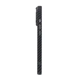 Карбоновый чехол для Apple iPhone 17 Pro Max, LikeCarbon2 MagCase, черный, тонкий защитный чехол-панель из поликарбоната с магнитами N52, MagSafe, противоударный, совместим с беспроводной зарядкой, приподнятые края для защиты камеры, ArmorStandart (ARM86259) - мініатюра 6
