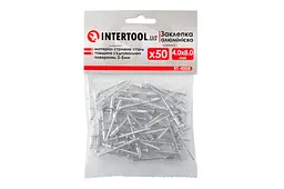 Витяжні заклепки з плоскою головкою Intertool 4.0 х 8.0 мм (в упаковці 50 шт.) - мініатюра 3