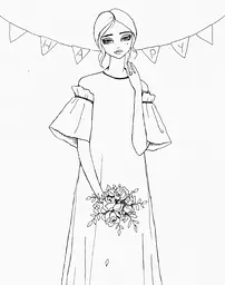 Розмальовка Жорж #girls#fashion#flowers (Z101031У) - мініатюра 3