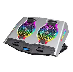 Охолоджувальна підставка для ноутбука до 21 дюймів Ice Coorel N-9 RGB - мініатюра 1