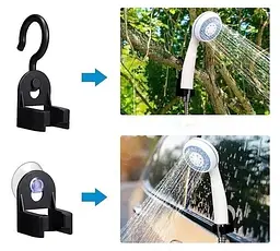 Душ портативний з помпою Travel shower кемпінговий акумуляторний зарядка USB 2200 mAh Білий  - мініатюра 7