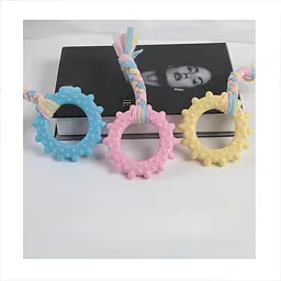 Жувальна іграшка для собак Derby Round ring with cotton rope - мініатюра 2