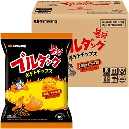 Чіпси Samyang Buldak 4 Cheese Potato Chips 55г - мініатюра 8