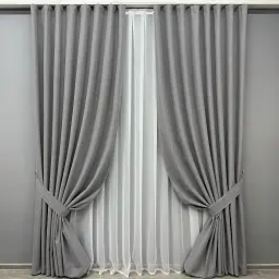 Комплект штор VR-Textil Ashen Night блекаут 2 шт 150x290 см сірий (1851ш) - мініатюра 2