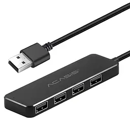 USB hub Acasis AB2-L412 на 4 порти USB 2.0 (Чорний)
