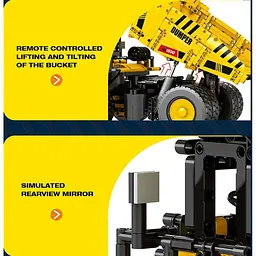 Конструктор Reobrix Mechanical Caterpillar 797 Кар'єрний самоскид з пультом (22025) [160325] - мініатюра 7