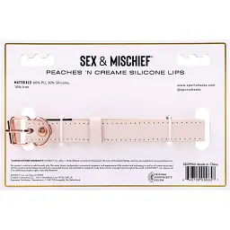Кляп Sex & Mischief Peaches 'n CreaMe Silicone Lips персиковий - мініатюра 9