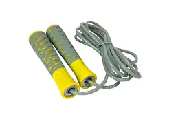 Скакалка Power Play 4206 2.75 м, Grey/Yellow - мініатюра 2