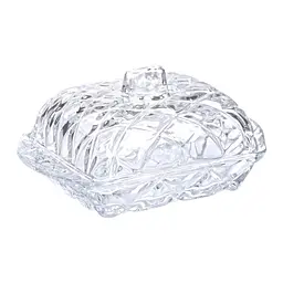 Маслянка скляна з кришкою 16,5х10,5х8 см Yiwu HP-YH-45 - мініатюра 3