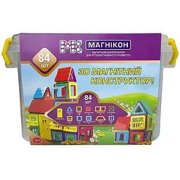 3D магнітний конструктор Магнікон, 84 елементів (МК-84)
