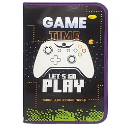 Папка для ручної праці на блискавці А4 "Game time lets go play" АП-1002-7
