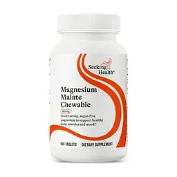 Вітамінно-мінеральний комплекс Seeking Health Магній малат, 100 мг, Magnesium Malate, 100 жувальних таблеток (SKH-52065)