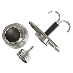Кавоварка гейзерна Bo-Camp Stainless Steel 2-cups Silver срібляста (2200545) - мініатюра 10