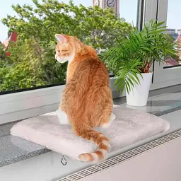 Лежак для котів Trixie Cosy Place на підвіконня, 51х36 см, світло-сірий (4328) - мініатюра 2