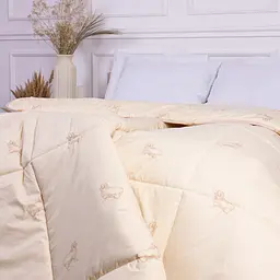 Ковдра вовняна MirSon Gold Camel №023 демісезонна 110x140 см кремова - мініатюра 5
