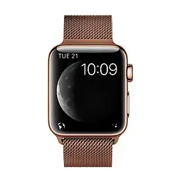 Ремінець Creasted для годинника Milanese loop steel bracelet Apple watch, 42 44 мм Bronze - мініатюра 2