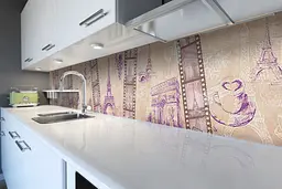 Кухонний фартух Романтична Європа вінілова наклейка ПВХ Ейфелева вежа кіноHappy Pocket Z180622