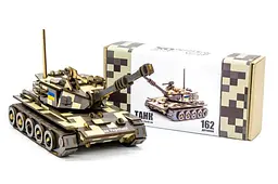 Конструктор 162-0074"Танк" дерев'яний, 162 дит., р.33x16 см PuzzleOK