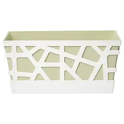 Вазон Idel Flowerbox, 40 см, фісташковий з білим (730041) - мініатюра 2