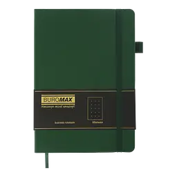 Блокнот діловий Buromax Logo2U Brief А5 96 арк. в крапку обкладинка штучна шкіра зелений (BM.295304-04) - мініатюра 2