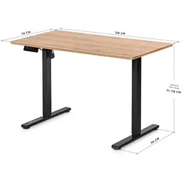 Стіл Mealux PowerDesk Lite XL Mahogany (EVO-202 Lite Mahogany/B)  - мініатюра 2