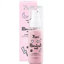 Крем-флюїд для обличчя 7 Days Illuminate Me Rose Girl 4 in 1 №01 Champagne 50 мл (4607154694589) - мініатюра 2