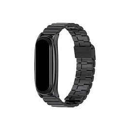 Ремінець MiJobs для фітнес-браслета Xiaomi Mi Band 8 і 9 металевий із застібкою чорний - мініатюра 2