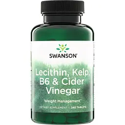 Комплекс для підтримки метаболізму Swanson Lecithin Kelp B6 & Cider Vinegar 240 таблеток