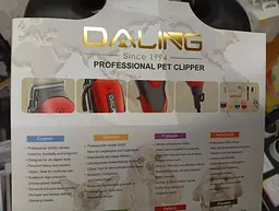 Професійна машинка для стрижки тварин Daling DL-D12 12Вт комплект з насадками 4 шт ножицями та щіткою Тиха робота - мініатюра 7