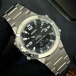 Чоловічий годинник Casio AMW-870D-1A Сріблястий ( AT1141-0220 ) - мініатюра 3