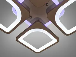 Світильник стельовий LED Diasha S8060/4CF, 80W, 3200K-6000K, коричневий метал, сучасний стиль - мініатюра 4