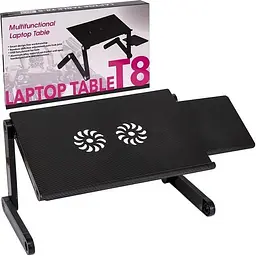Багатофункціональний столик-трансформер для ноутбука Laptop Table T8 з охолодженням - мініатюра 5