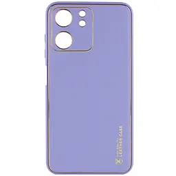 Шкіряний чохол Xshield для Xiaomi Redmi 13C / Poco C65 Бузковий / Dasheen
