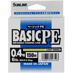 Шнур Sunline Basic PE 150 м (Light Green) 0.4/0.108 мм 6 lb/2.9 кг - мініатюра 2