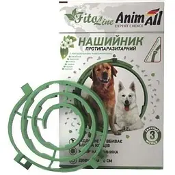 Нашийник протипаразитарний для собак AnimAll FitoLine Nature зелений 70 см