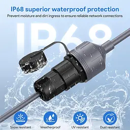 Адаптер перехідник EDUP EP-SK0085 для Starlink Gen 3 SPX на RJ45 водонепроникний (19213) - мініатюра 4